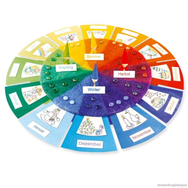 matches21 - Webshop Jahreskreis mit Jahreszeiten Tonpapier Bastelset Kinder Lernspiel ab 7 Jahren 116601 3 1 2