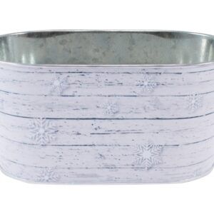 matches21 - Webshop Jardiniere Schneeflocken Holzoptik Pflanzgefaess weiss grau 19 5x11 5x9 5 cm 125298 1 10