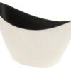 matches21 - Webshop Jardinieren Pflanzschalen oval Pflanzgefaesse creme schwarz glaenzend 2 Groessen 118434 1 1 42