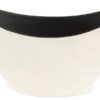 matches21 - Webshop Jardinieren Pflanzschalen oval Pflanzgefaesse creme schwarz glaenzend 2 Groessen 118434 2 1 44