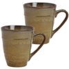 matches21 - Webshop Jumbo Becher Keramikbecher Keramiktassen Steingut braun Landhaus 24 Stk 12 cm 121344 1 4