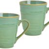 matches21 - Webshop Jumbo Becher Keramikbecher Keramiktassen Steingut gruen Landhaus 24 Stk 12 cm 121328 1 4