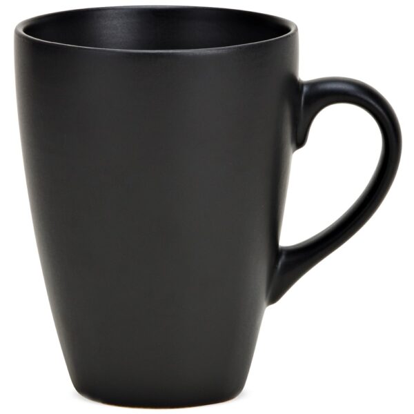 matches21 - Webshop Kaffeebecher Becher Tasse Steingut Kaffeetasse schwarz uni 1 Stk B WARE 11 cm 123930 1 1