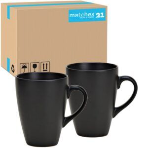 matches21 - Webshop Kaffeebecher Becher Tassen Steingut Kaffeetassen schwarz einfarbig 36 Stk 11 cm 123929 1 7