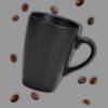 matches21 - Webshop Kaffeebecher Becher Tassen Steingut Kaffeetassen schwarz einfarbig 6er Set 11 cm 123928 2 1 10