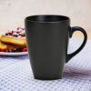 matches21 - Webshop Kaffeebecher Becher Tassen Steingut Kaffeetassen schwarz einfarbig 6er Set 11 cm 123928 4 1 14