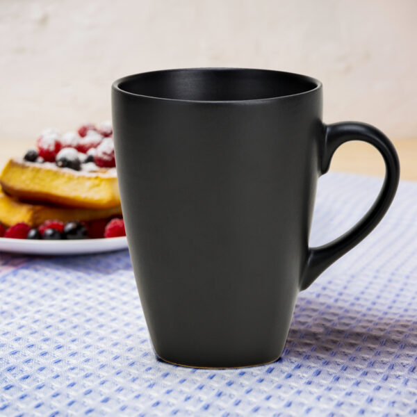 matches21 - Webshop Kaffeebecher Becher Tassen Steingut Kaffeetassen schwarz einfarbig 6er Set 11 cm 123928 4 1 7