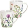 matches21 - Webshop Kaffeebecher Wildblumen und Biene Kaffeetassen Porzellan bunt 36 Stk sort 10 cm 300 ml 123258 1 4