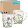 matches21 - Webshop Kaffeebecher Wildblumen und Biene Kaffeetassen Porzellan bunt 36 Stk sort 10 cm 300 ml 123258 1 1 3