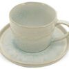 matches21 - Webshop Kaffeetasse und Untertasse Landhausstil Stoneware blau 8 cm 124472 1 3