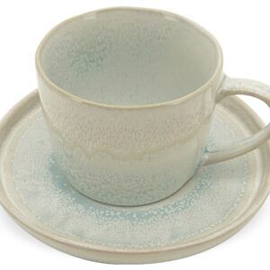 matches21 - Webshop Kaffeetasse und Untertasse Landhausstil Stoneware blau 8 cm 124472 1 18