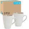 matches21 - Webshop Kaffeetassen Steingut Landhaus farbiger Rand creme innen braun 36 Stk 11 cm 123950 1 3