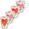 matches21 - Webshop Kaffeetassen Tassen Herzen verspielt orange und rosa Porzellan 36 Stk sort 11 cm 122082 1 1 4