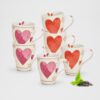 matches21 - Webshop Kaffeetassen Tassen Herzen verspielt orange und rosa Porzellan 6er Set sort 11 cm 122081 1 8