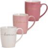 matches21 - Webshop Kaffeetassen Tassen Schrift Home und Herz weiss rosa pink Porzellan 36 Stk sort 10 cm 122106 1 1 4