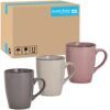 matches21 - Webshop Kaffeetassen Tassen uni grau beige und rosa Rand braun Keramik 36 Stk 10 cm 300 ml 122130 1 3