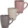 matches21 - Webshop Kaffeetassen Tassen uni grau beige und rosa Rand braun Keramik 36 Stk 10 cm 300 ml 122130 1 1 4