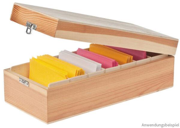 matches21 - Webshop Karteikasten 30x13 5x9 cm Holz Kinder Bausatz Werkset Bastelset ab 10 J 120609 8 1 3