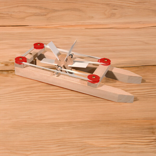 matches21 - Webshop Katamaran Holz Modell Gummimotor Bausatz Kinder Werkset Bastelset ab 9 Jahren 100900 2 1 4