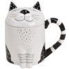 matches21 - Webshop Katze Tasse Becher Kaffeetasse Teetasse mit Deckel Keramik weiss 1 Stk 10x14 cm 123277 1 3