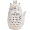 matches21 - Webshop Katze mit Brille und Glitzerkrone Katzenfigur weiss und Goldakzente Keramik 1 Stk 17 cm 123275 1 5