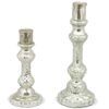 matches21 - Webshop Kerzenhalter Kerzenleuchter Deko Glas Shabby Vintage knaufartig silber 1 Stk 2 Groessen 118610 1 16