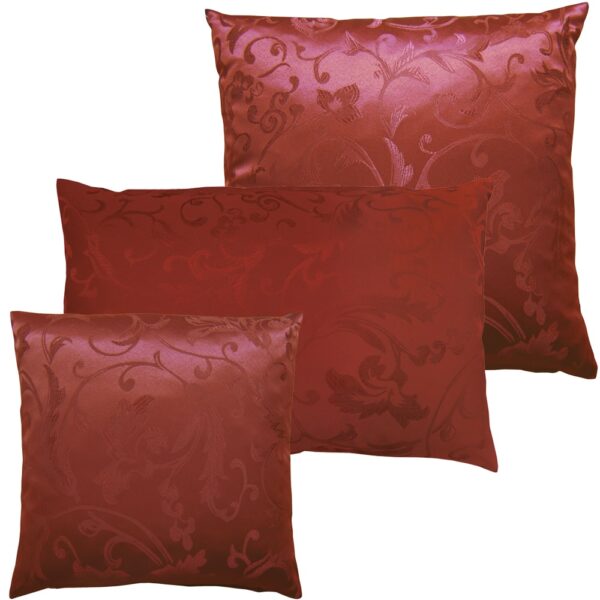 matches21 - Webshop Kissenbezuege Kissenhuellen Heimtextilien Jacquard Ornamente 1 Stk weinrot 3 Groessen 124180 1 9