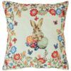 matches21 - Webshop Kissenbezug Kissenhuelle Gobelin Osterhasen Blumen gewebt beige 1 Stk 40x40 cm 123900 1 3