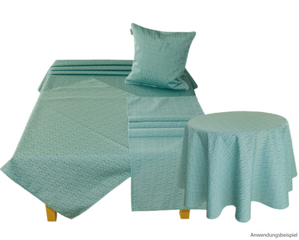 matches21 - Webshop Kissenbezug Kissenhuelle Jacquard Struktur abwaschbar mint 1 Stk 40x40 cm Polyester 124123 1 2