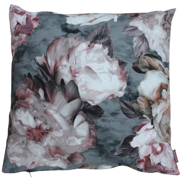 matches21 - Webshop Kissenhuelle HEDWIG Kissenbezug Rosen Druck grau bunt 40x40 cm 124843 1 1