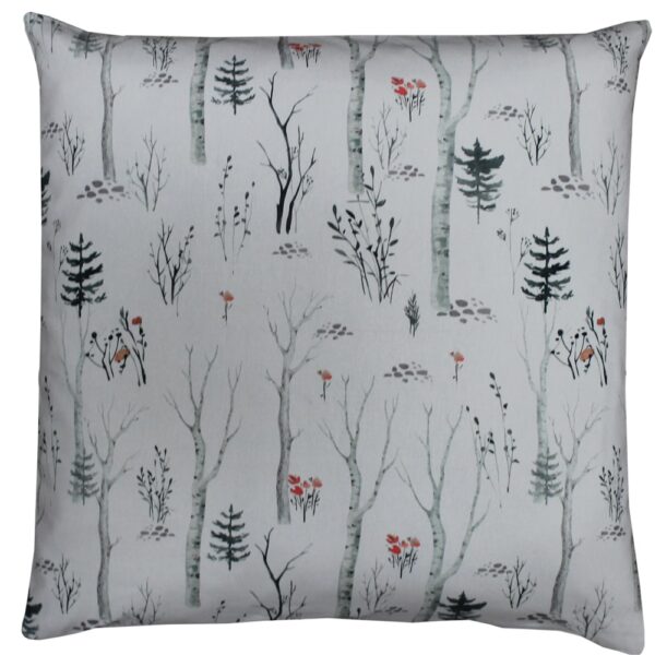 matches21 - Webshop Kissenhuelle HERMINE Wald Winter Baeume Blumen Kissenbezug bunt Baumwolle 40x40 cm 125682 1 1