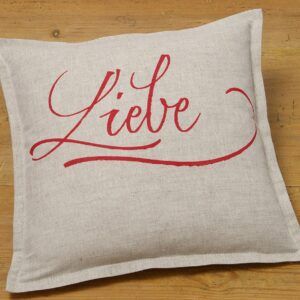 matches21 - Webshop Kissenhuelle Heimtextilien uni beige Schriftzug LIEBE rot 40x40 cm Landhaus 1 Stk 121947 1 30