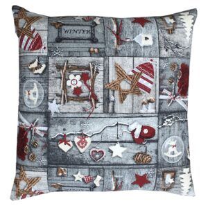 matches21 - Webshop Kissenhuelle JULIET weihnachtliches Muster Kissenbezug bunt Baumwolle Poly 40 cm 125666 1 14