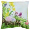 matches21 - Webshop Kissenhuelle Kissenbezug Nest und Ostereier bunt Fotodruck 1 Stk 40x40 cm Polyester 124080 1 3