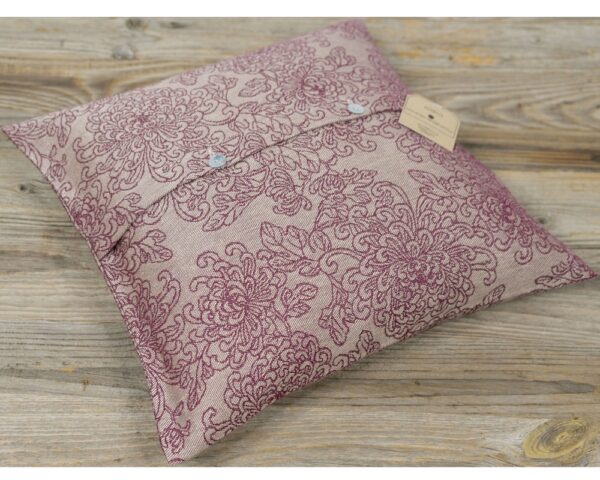 matches21 - Webshop Kissenhuelle Knopfleiste CLEO Blueten Paisley beige violett 40x40 cm Landhaus 1 Stk 124254 1 1