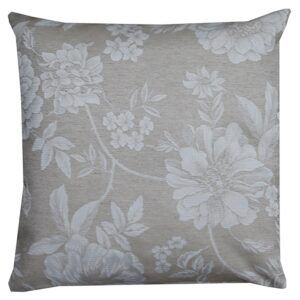 matches21 - Webshop Kissenhuelle WANDA Blumen Kissenbezug hellbraun Polyester Baumwolle 40x40 cm 125597 1 3