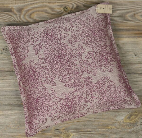 matches21 - Webshop Kissenhuelle mit Stehsaum CLEO Blueten Paisley beige violett 40x40 cm Landhaus 1 Stk 124255 1 1 1