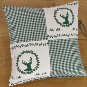 matches21 - Webshop Kissenhuellen Heimtextilien Landhaus RESI kariert und Hirsch 40x40 cm 3 Farben 117691 2 1 24