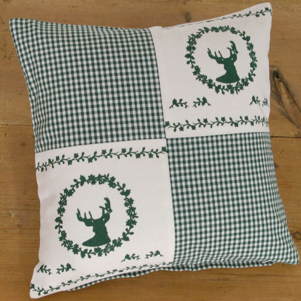 matches21 - Webshop Kissenhuellen Heimtextilien Landhaus RESI kariert und Hirsch 40x40 cm 3 Farben 117691 2 1 19