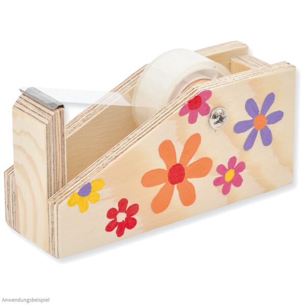 matches21 - Webshop Klebebandabroller Holz Bausatz Kinder Werkset Bastelset ab 11 Jahren 101151 6 1 2