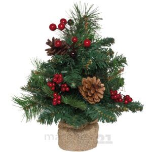 matches21 - Webshop Kleiner Weihnachtsbaum Weihnachtsbaeumchen geschmueckt 30 cm rot dekoriert 123219 1 49