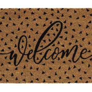 matches21 - Webshop Kokosmatte Fussmatte INDOOR Latexruecken 100 Bio Motiv WELCOME Dreiecke 40x60 cm 124023 1 12