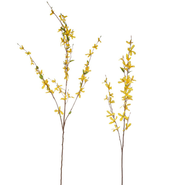 matches21 - Webshop Kunstblumen Forsythien Fruehlingsdeko Fruehlingsblumen Kunststoff gelb 2 Groessen 126322 1 11