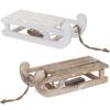 matches21 - Webshop LED Dekoschlitten Holz Zugkordel Batterie Zuleitung 31x11 cm in 2 Farben 122801 4 1 13