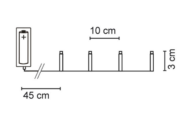 matches21 - Webshop LED Minichterkette warmweiss transparent Zuleitung Batterie 1 Stk 100x3 cm 122819 2 1 3