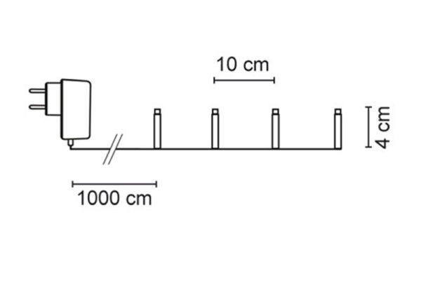 matches21 - Webshop LED Minilichterkette fuer Aussen weisse LEDs Kabel schwarz Zuleitung IP44 1 Stk 400 cm 122839 1 1 3