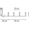 matches21 - Webshop LED Minilichterketten Metallbaelle Batterie Schalter 1 Stk 90 cm in 3 Farben 122824 7 1 32