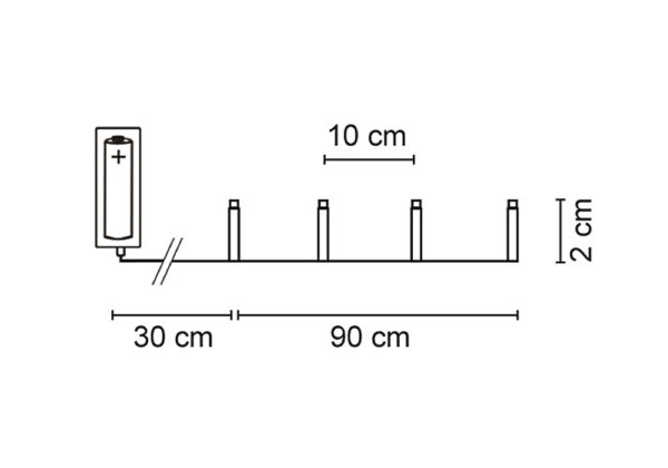 matches21 - Webshop LED Minilichterketten Metallbaelle Batterie Schalter 1 Stk 90 cm in 3 Farben 122824 7 1 24