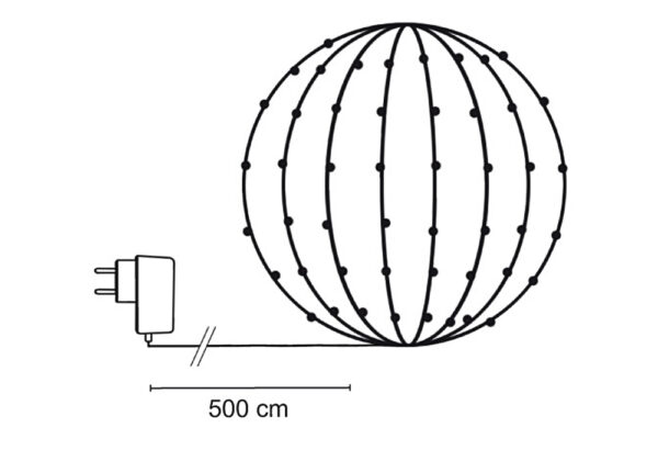 matches21 - Webshop LED Minilichternetz fuer Buchsbaumkugeln warmweiss IP44 Zuleitung Umfang 90 cm 122858 1 1 2