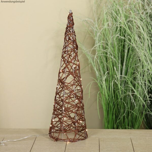 matches21 - Webshop LED Pyramiden Pyramiden Geflechte Lichterketten 25 LEDs Metall 12x40 cm 3 Farben 125198 11 1 30